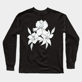 Iris and tiger lilies Long Sleeve T-Shirt